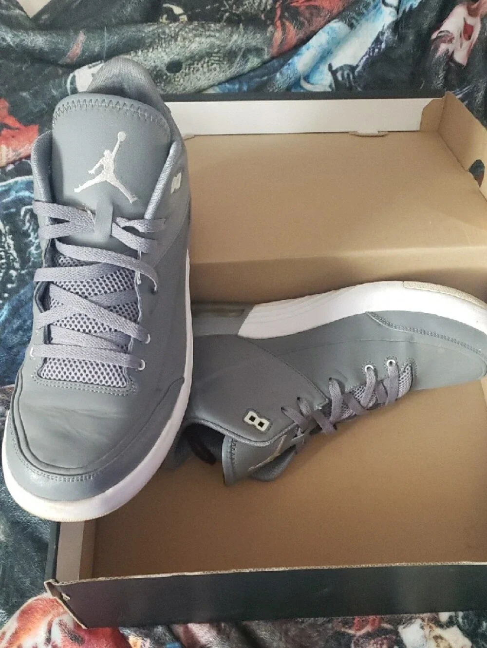Jordan Flight Origin 3 Cool Grey White Black Box Label - Size 11